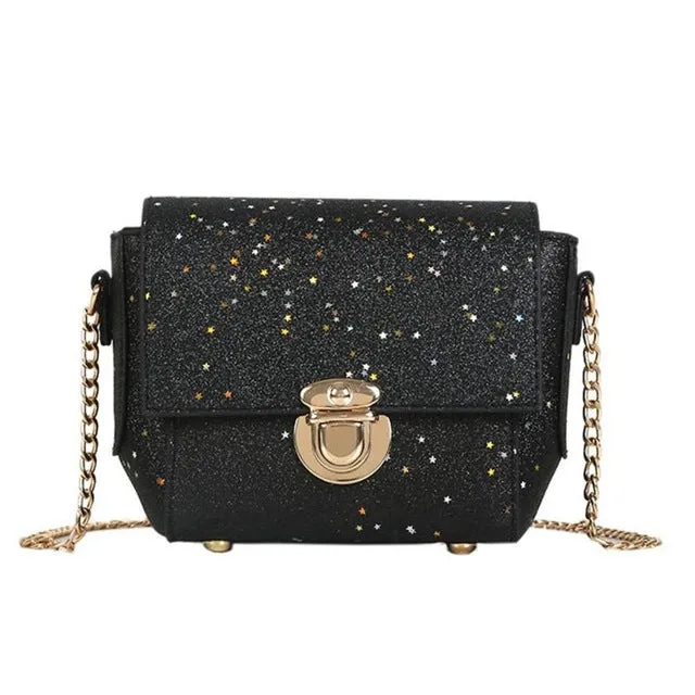 Women Efficient delivery Leather Glitter Crowd-pleaser Sequins Bag