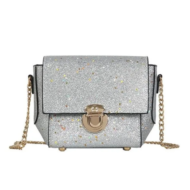 Women Efficient delivery Leather Glitter Crowd-pleaser Sequins Bag
