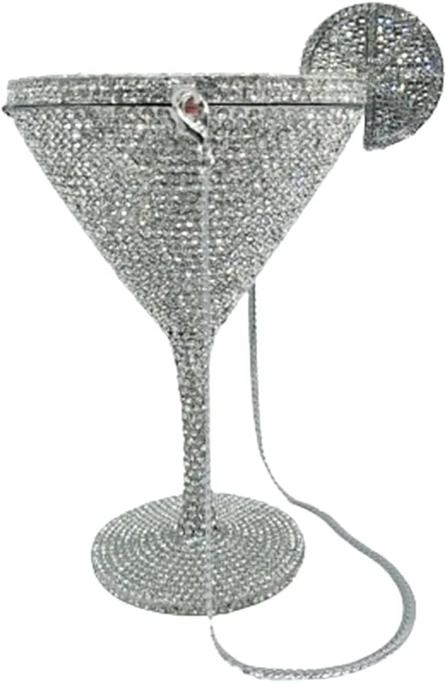 Women Goblet Rhinestone Evening Bag Cocktail Cup Diamond Clutch Funny Crystal Prom Handbag Wedding Purse for Party