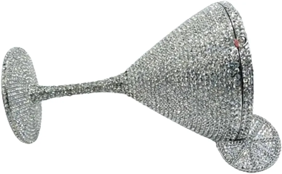 Women Goblet Rhinestone Evening Bag Cocktail Cup Diamond Clutch Funny Crystal Prom Handbag Wedding Purse for Party