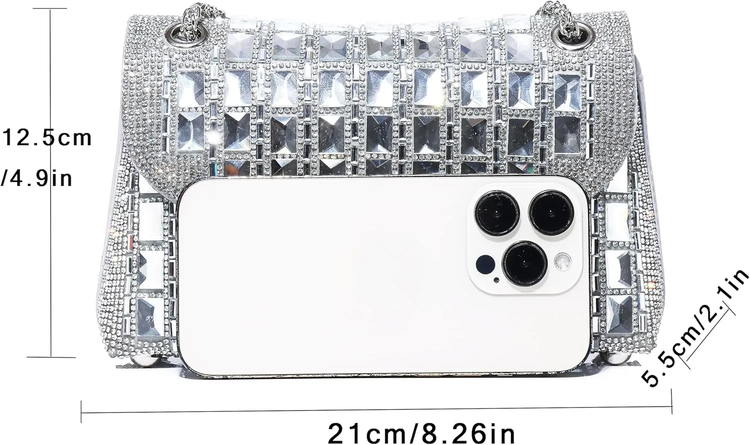 Women Lady Girl Bride Rhinestone Shoulder Bags For Prom Cocktail Party Wedding Engagement