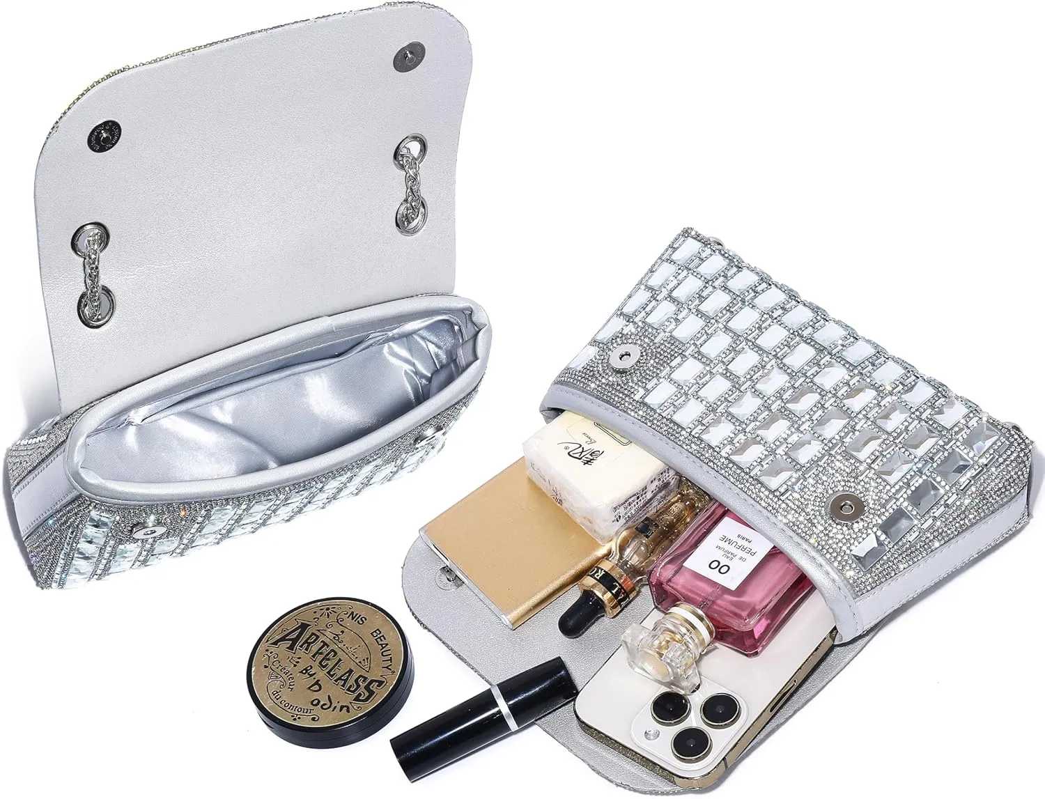Women Lady Girl Bride Rhinestone Shoulder Bags For Prom Cocktail Party Wedding Engagement