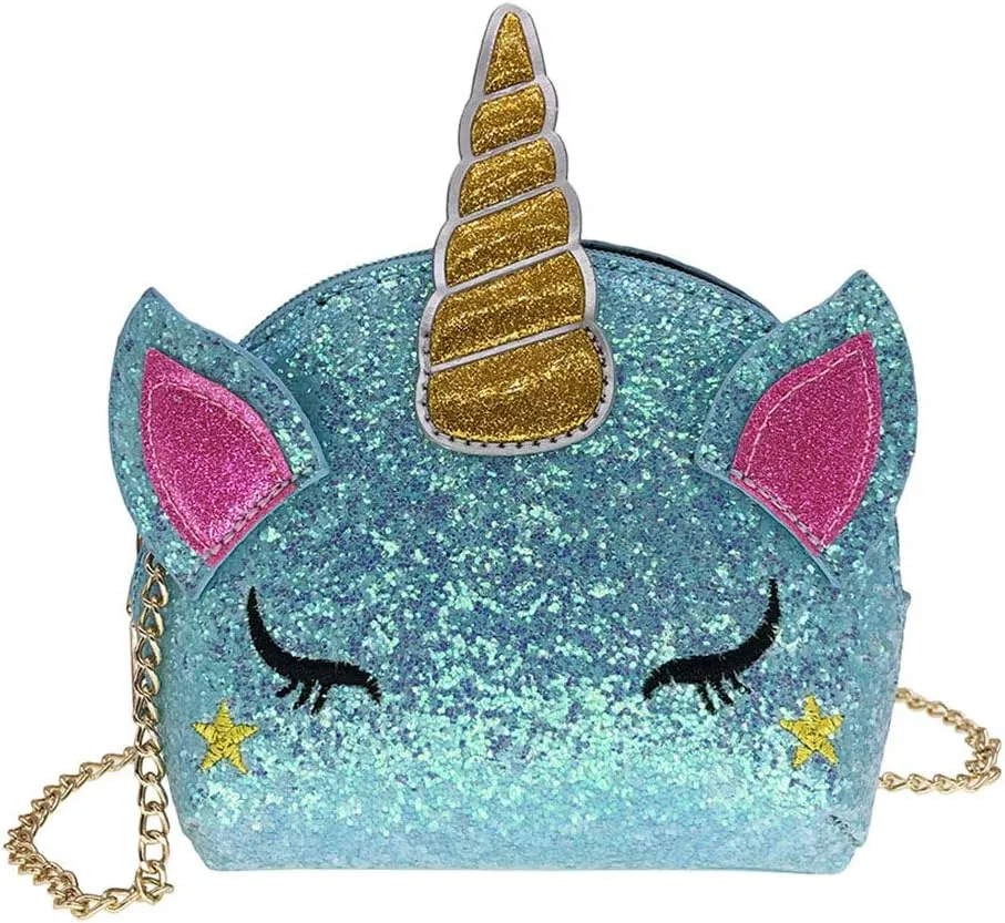 Women Unicorn Sequin Glitter Crossbody Shoulder Purse Handbag Satchel Shell Bag