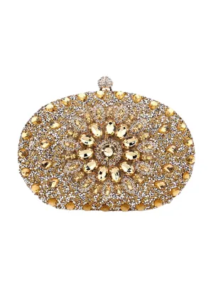Women’s All Over Crystals Sparkly Evening Clutch Bags
