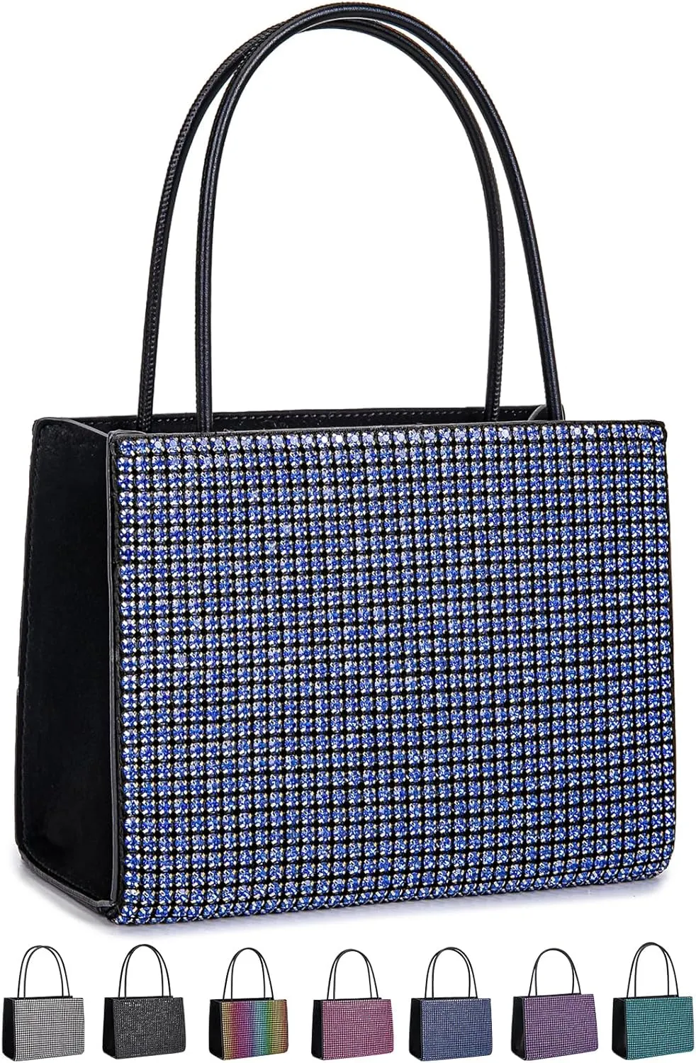 Women's Evening Handbags Women Tote Top Handle Purse Shoulder Satchel Bags Sparkly Rhinestone Evening Clutch Purse Formal