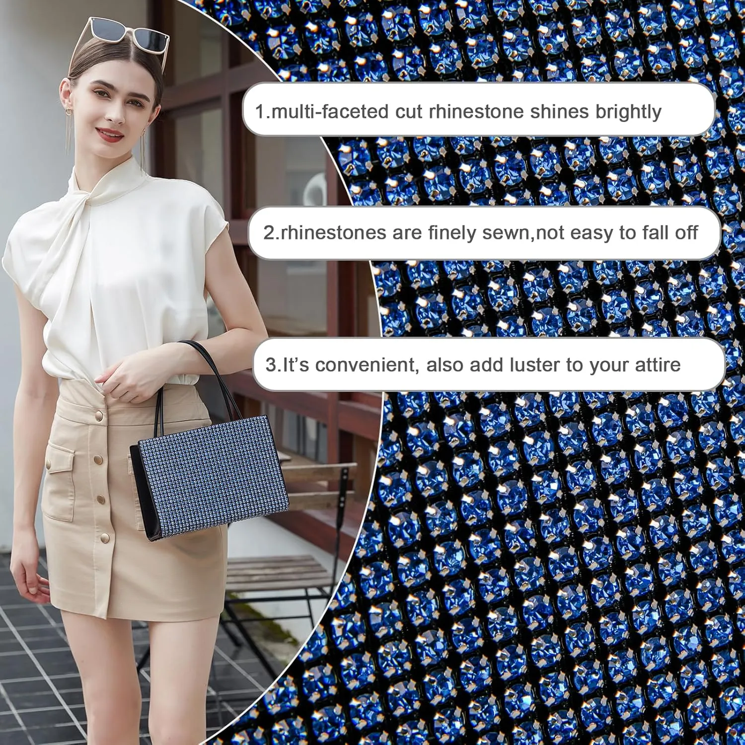 Women's Evening Handbags Women Tote Top Handle Purse Shoulder Satchel Bags Sparkly Rhinestone Evening Clutch Purse Formal