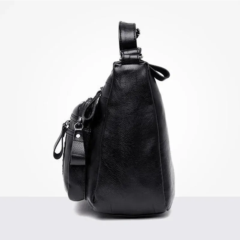 Women's Multilayered Soft Leather Bag