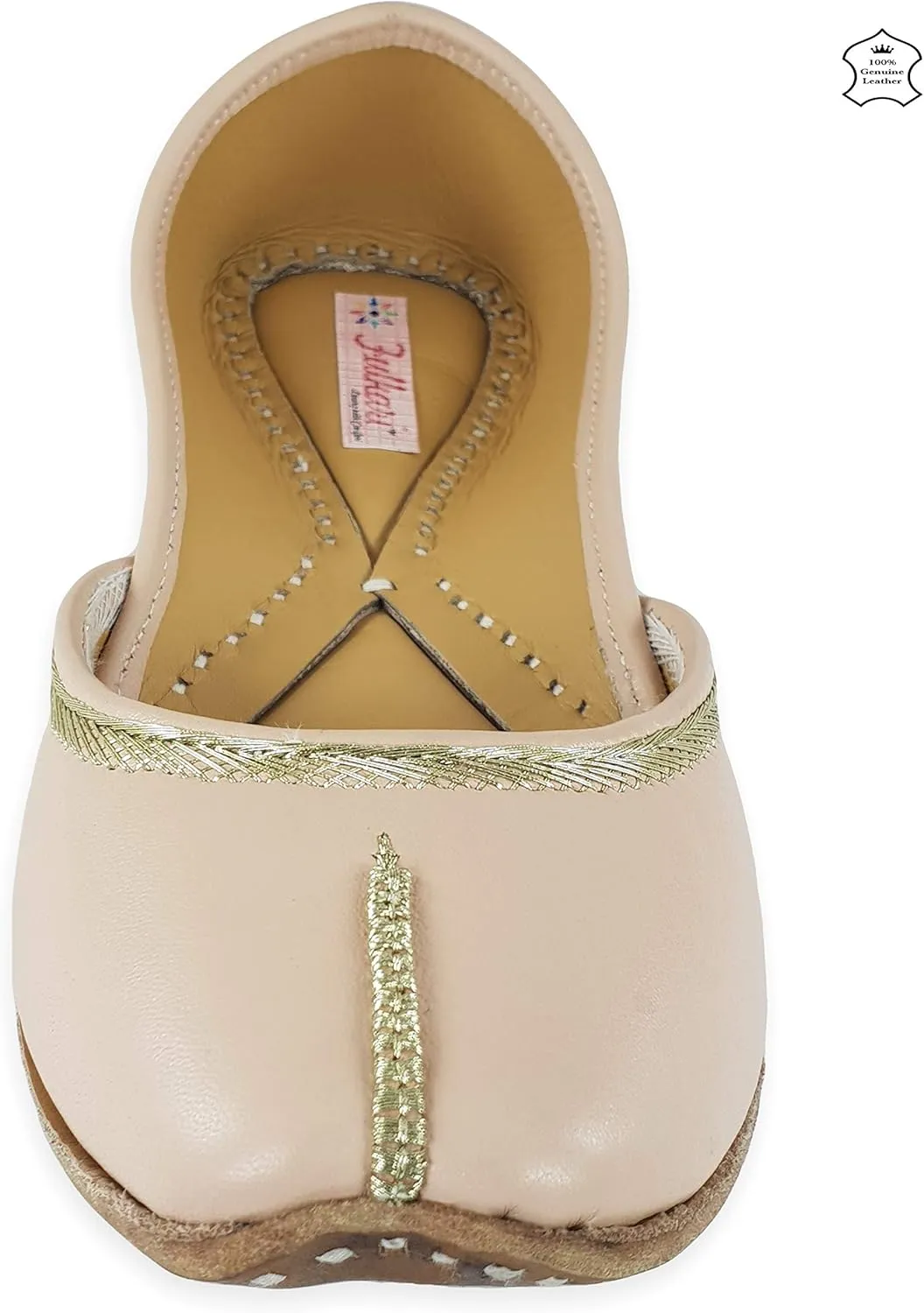 Women's Nappa Soft Genuine Leather Juttis | Bite and Pinch Free Jutis | Punjabi Jutti For Ladies | Casual Flat Stylish Mojari | Ethnic Flats For Girls |