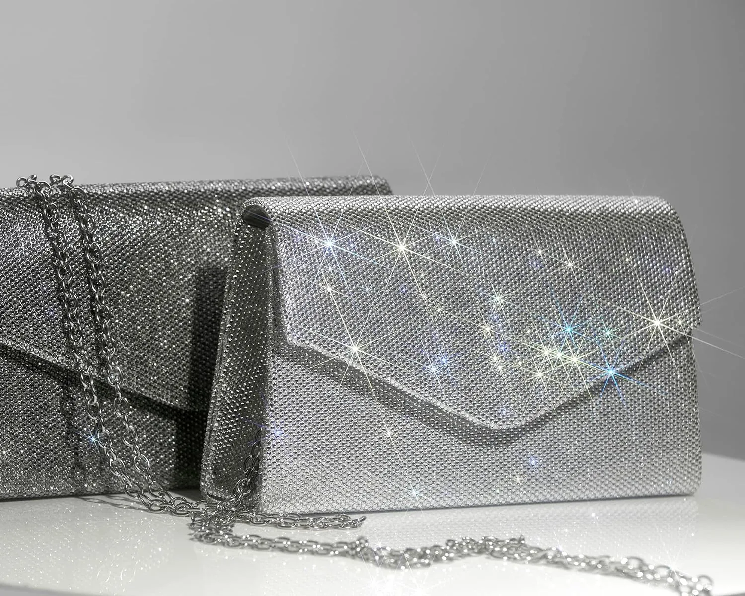 Women's Sparkly Evening Bags Glitter Rhinestone Clutch Purse for Party Prom Wedding