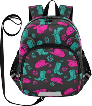 Wusikd Kids Backpack Cowgirl Toddler Bags Schoolbag for Girls Boys Kindergarten Student S
