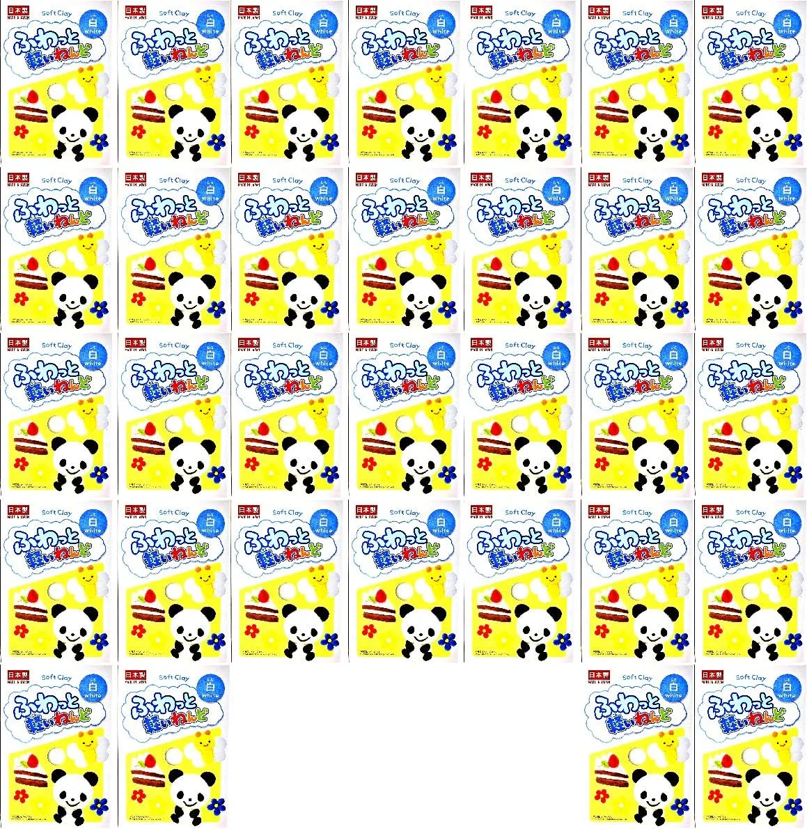 YACHIYO DAISO Soft Clay Lightweight Fluffy Packs (32 Set, White)