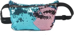 YEKEYI Reversible Mermaid Sparkling Sequins Glitter Belt Waist Bag Handbag Wallet Purse Case Cosmetic Makeup Bag Waist