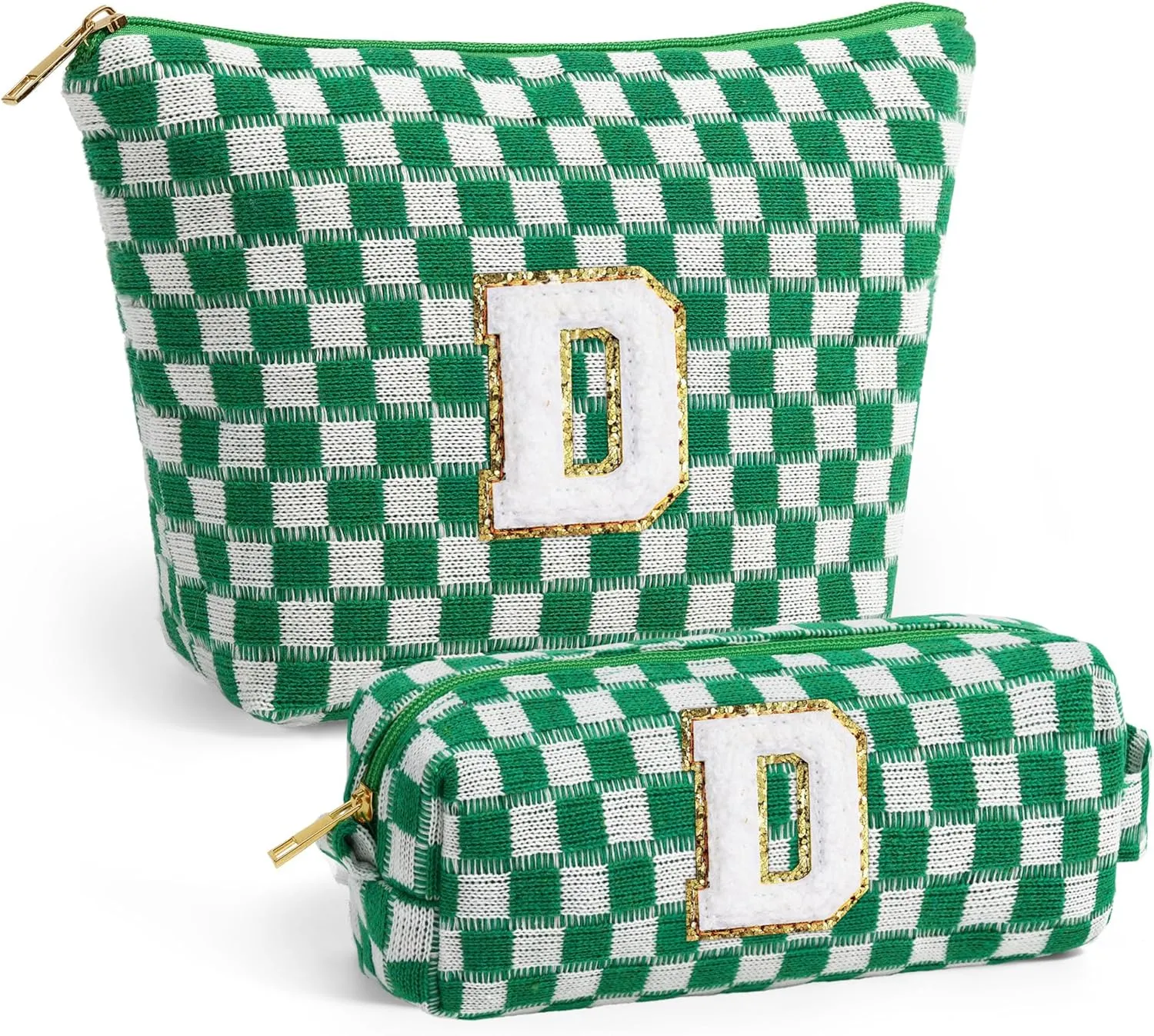 YOOLIFE Gifts for Sister - Birthday Gifts for Sister, Sister Gifts, Sister Gifts from Sister, Sister Birthday Gifts Unique, Sister In Law Gifts, Cute Initial Makeup Bag Travel Bag Girl Green D
