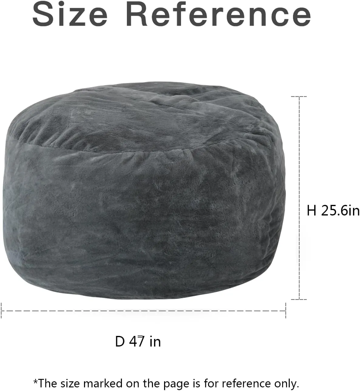 YuppieLife Fluffy Fur Bean Bag Chairs Cover for Adults(Just Cover,No Filler) 4Ft Machine Washable Large Size Lazy Sofa Cover Luxury/Replacement